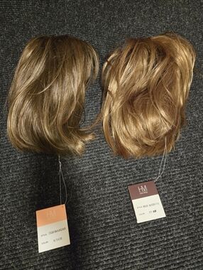 TWO, yes 2! Henry Margu Wigs. Style 2510 Mariah. Colors 8/14H & 27 AH. NWT